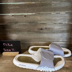 Mens Nike Jordan Hydro 5 Retro Gray‎ Slip On Sandals Slides Size 11 M GUC